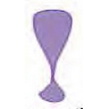 Mylar Shapes Champagne Glass (2")